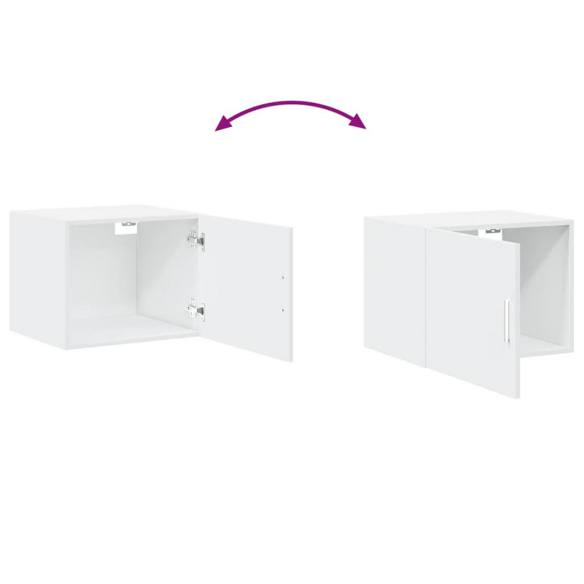 AUFSATZSCHRANK mit 1 Tür 50/42,5/40 cm aus Holzwerkstoff Weiß - Weiß, Holz (50/40/42.5cm) - vidaXL