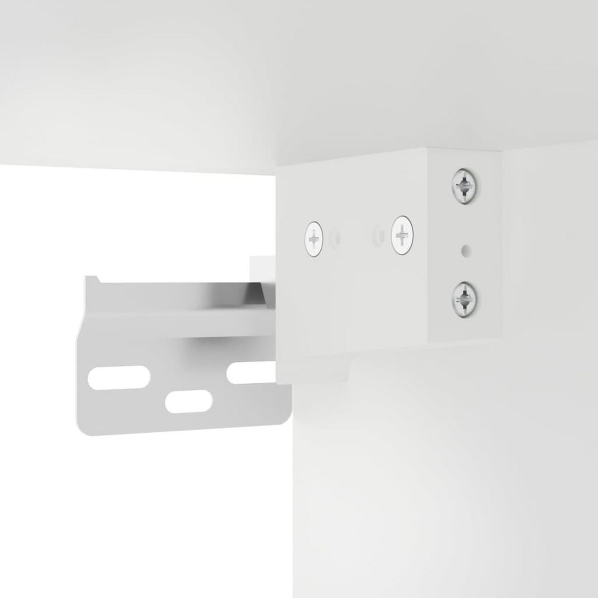 VITRINENSCHRANK Weiss 60/8,5/58 Cm Holzwerkstoff - Weiß, Holzwerkstoff (8.5/58/60cm) - vidaXL