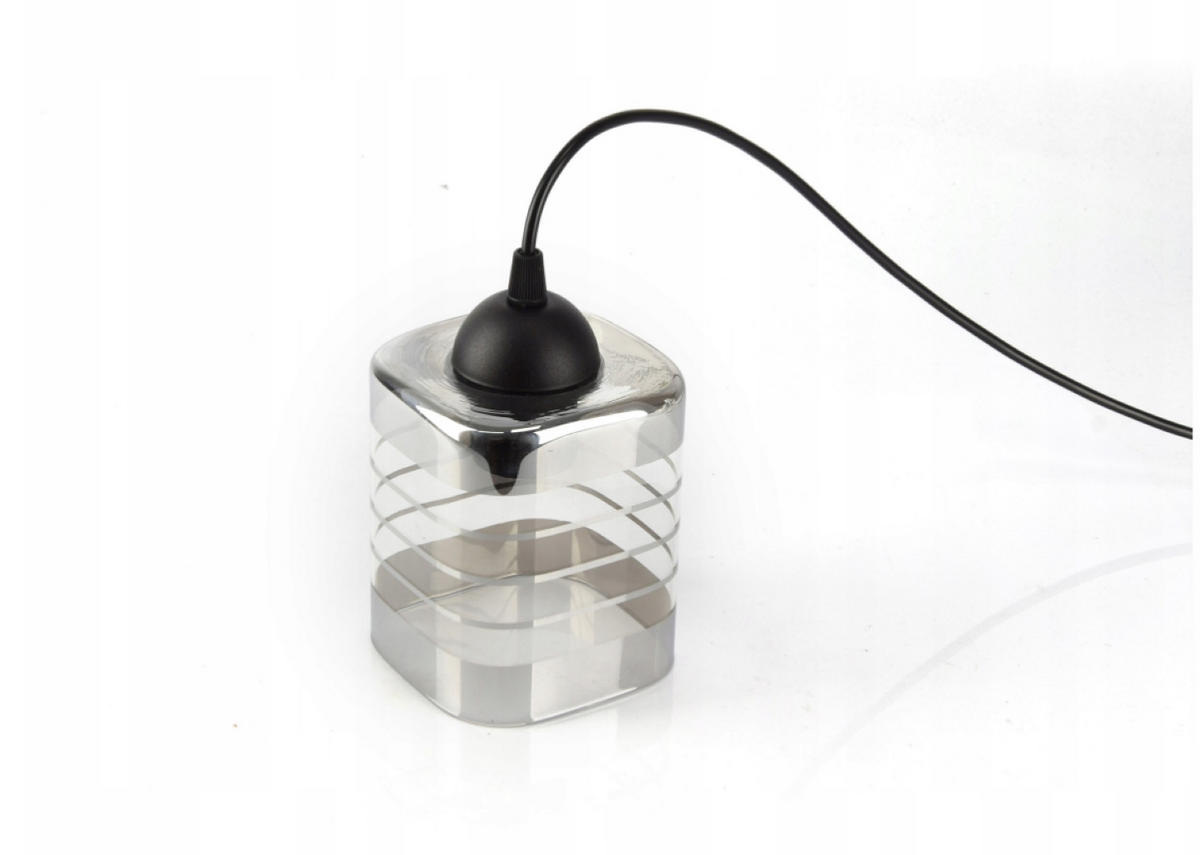 PENDELLEUCHTE TRAGLAS - Transparent/Schwarz, Glas/Metall (35/35/80cm) - kiki design