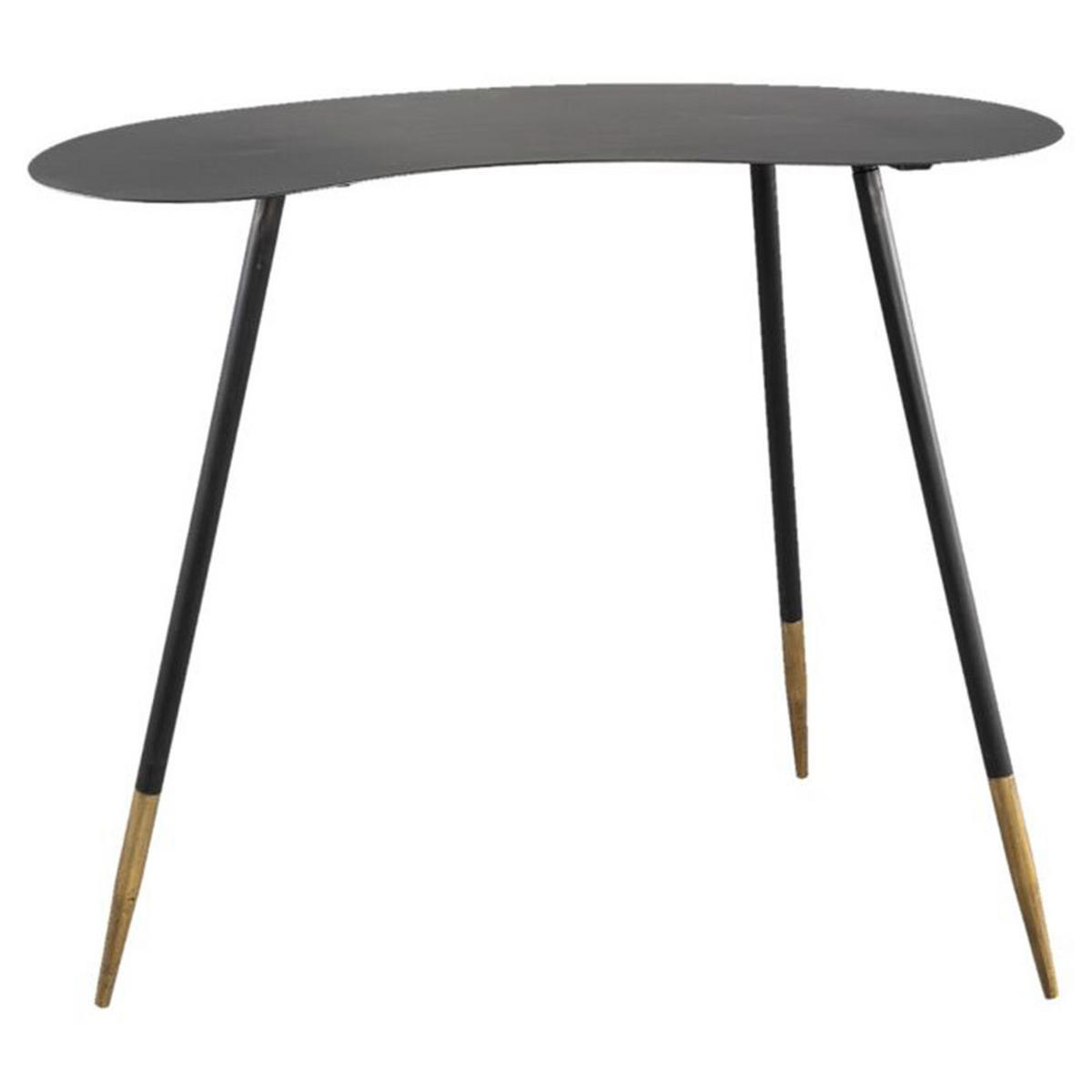 BEISTELLTISCH Lenzy 60x30x50 cm, Metall, Schwarz - Schwarz, Metall (60/30/50cm) - PTMD Collection