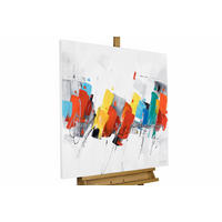 ÖLGEMÄLDE 80/80 cm - Multicolor/Weiß, Holz/Textil (1.6/80cm) - KUNSTLOFT