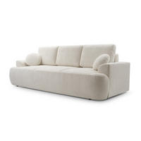 BETTSOFA FILO Beige Bucle-Stoff mit Schlaffunktion - Beige, Textil (110/94/248cm) - MASSENO