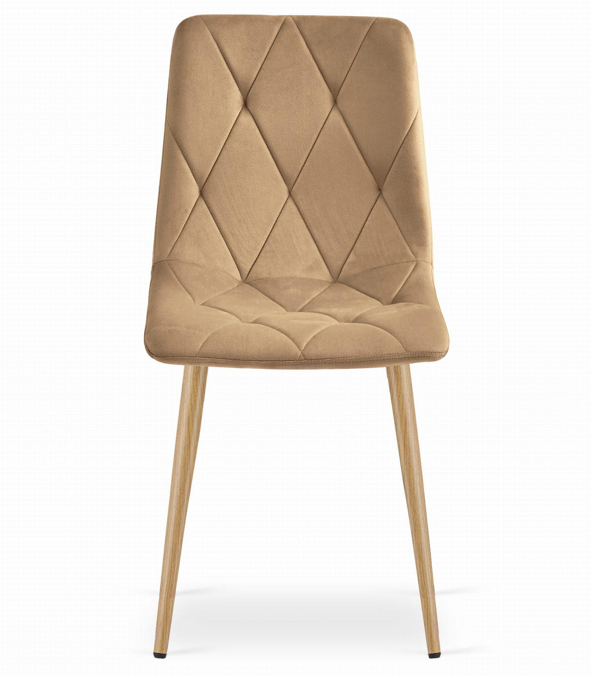 ESSZIMMERSTUHL TYRA brauner Sitz, Beine in Holzfarbe - Eichefarben/Braun, Textil (44.5/87/54.5cm) - Valora