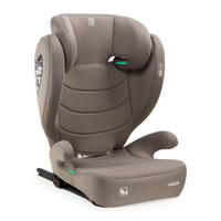 SITZERHÖHUNG i-Race i-Size braun 100-150 cm Isofix Rückenlehne abnehmbar Kopfstütze - Braun, Kunststoff (45/59/41cm) - Moni