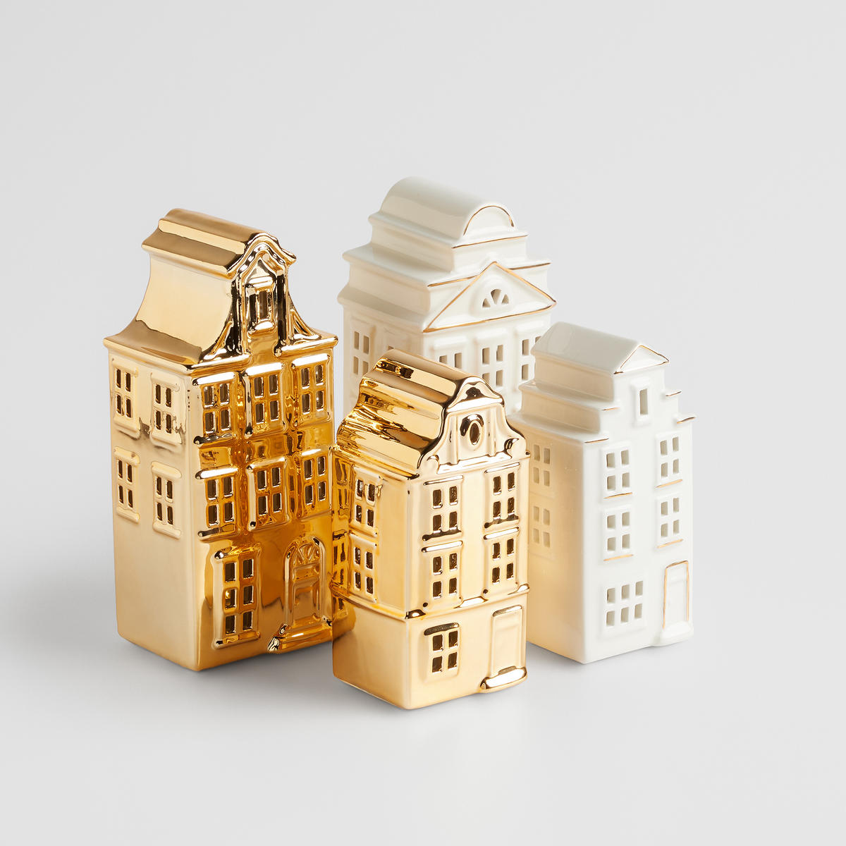 KERZENSTÄNDER Karat, Weiß, 20 x 7 x 8.5 cm, Dekorative Weihnachtsdeko - Weiß, Keramik (7/20/8.5cm) - home&you