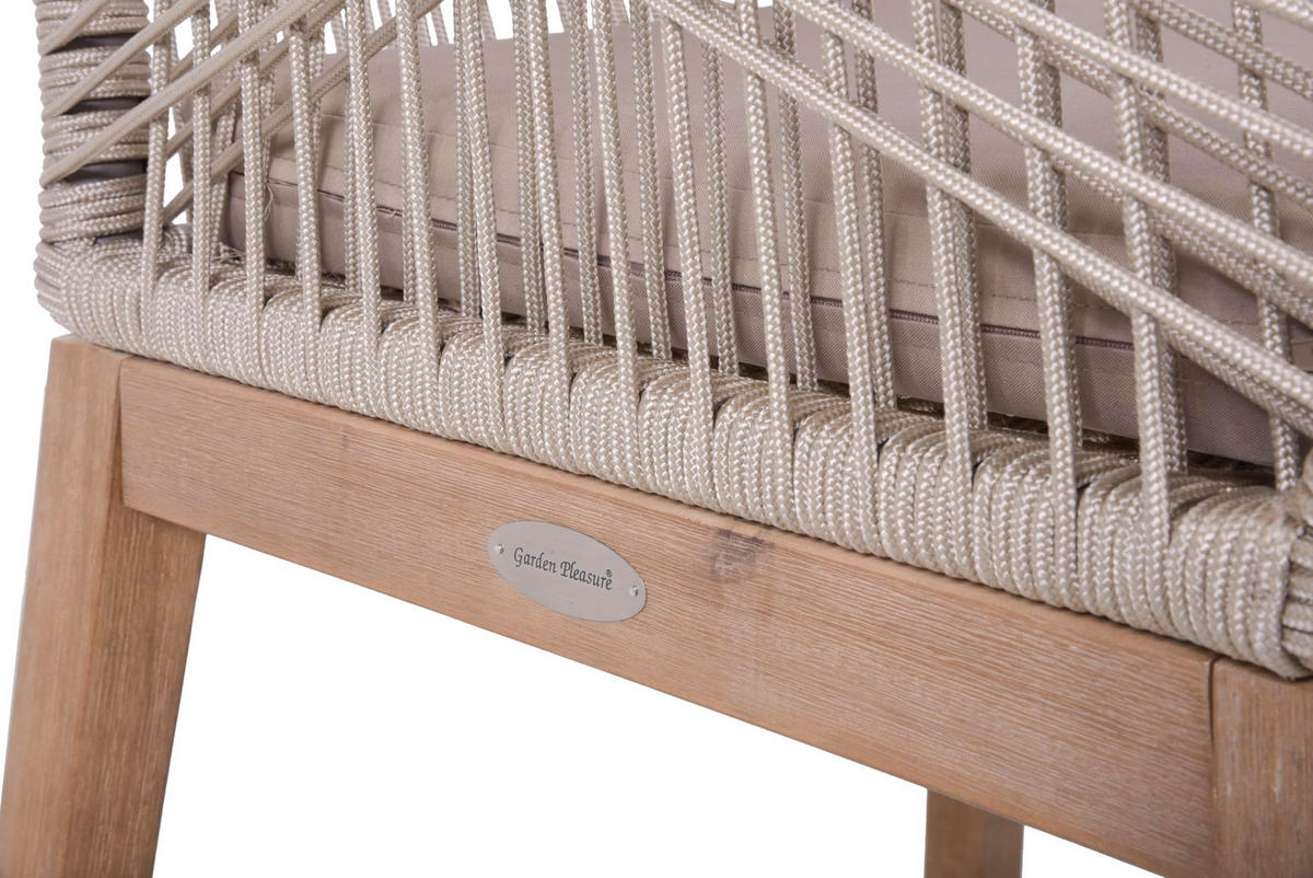 GARTEN-SITZGRUPPE Peer 5-teilig Gartenmöbel-Set - Hellbraun, Holz - DELUKE