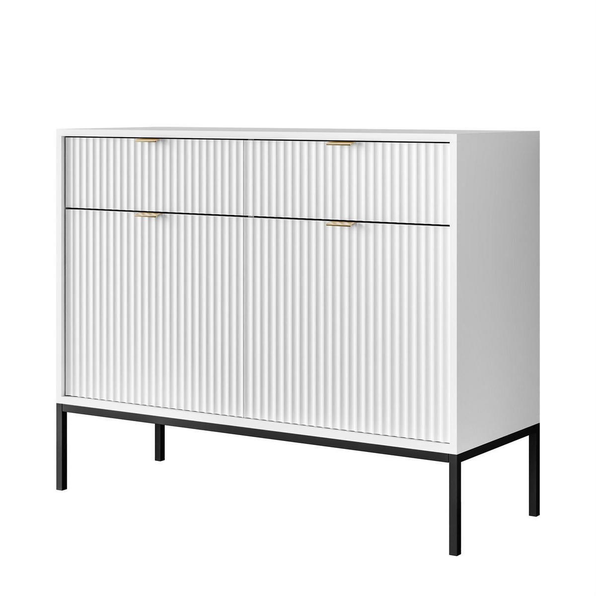 KOMMODE CORTADO KSZ104 MIT SCHUBLADEN WEISS - Weiß, Holzwerkstoff (104/83/39cm) - Lookway