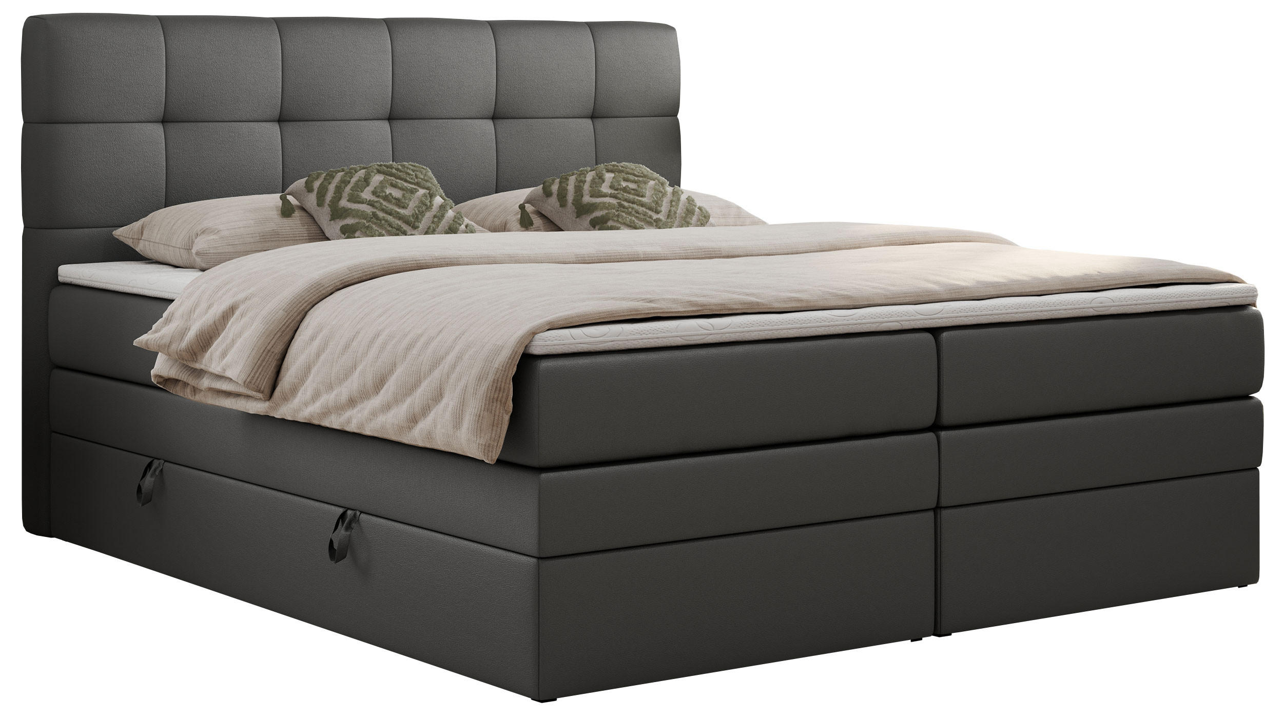 MKS Boxspringbett Dunkelgrau 120x200 cm