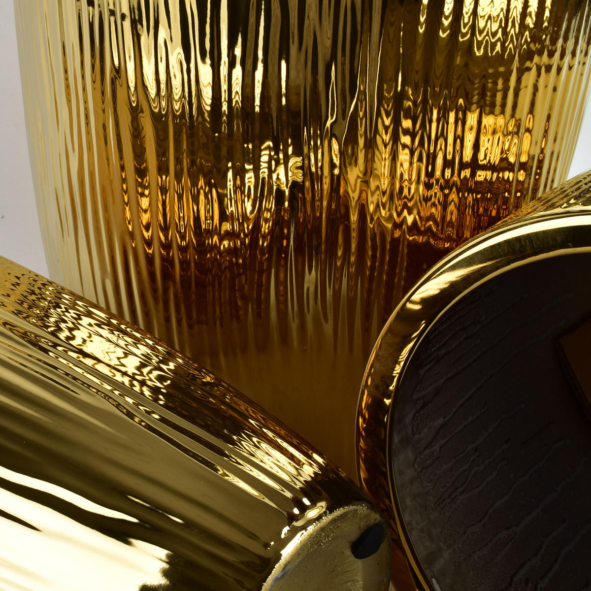 BLUMENTOPF Neva 3er Set Gold 37/37/47 cm Keramik - Goldfarben, Keramik (37/47/37cm) - Mondex