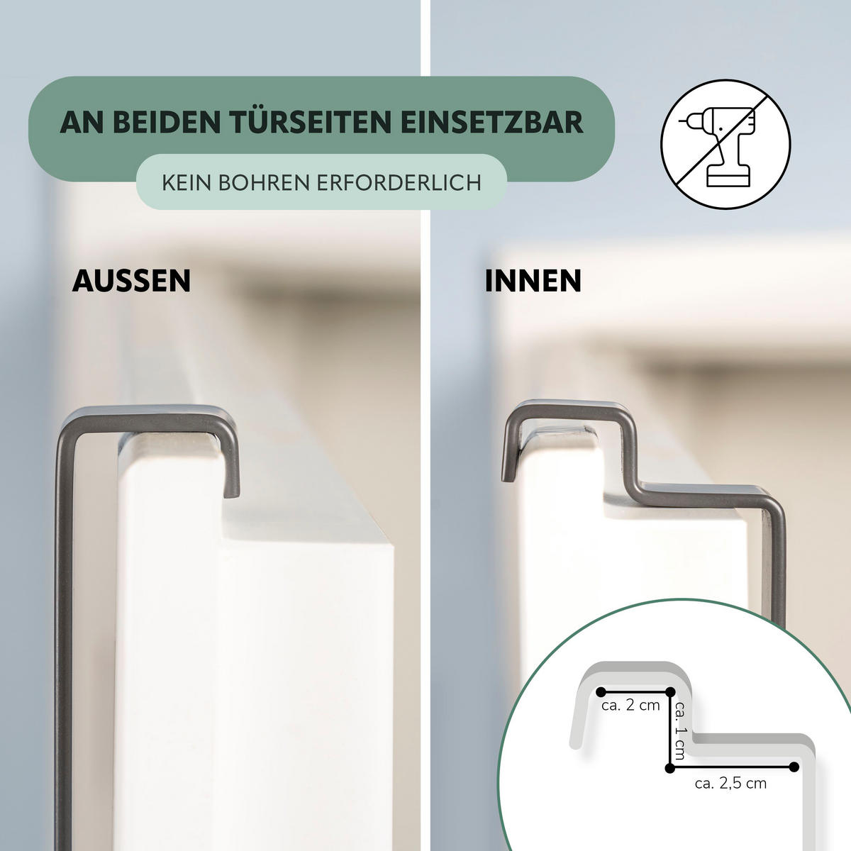 TÜR-HÄNGEREGAL, grau, Metall - Grau, Metall (65/86/17cm) - bremermann