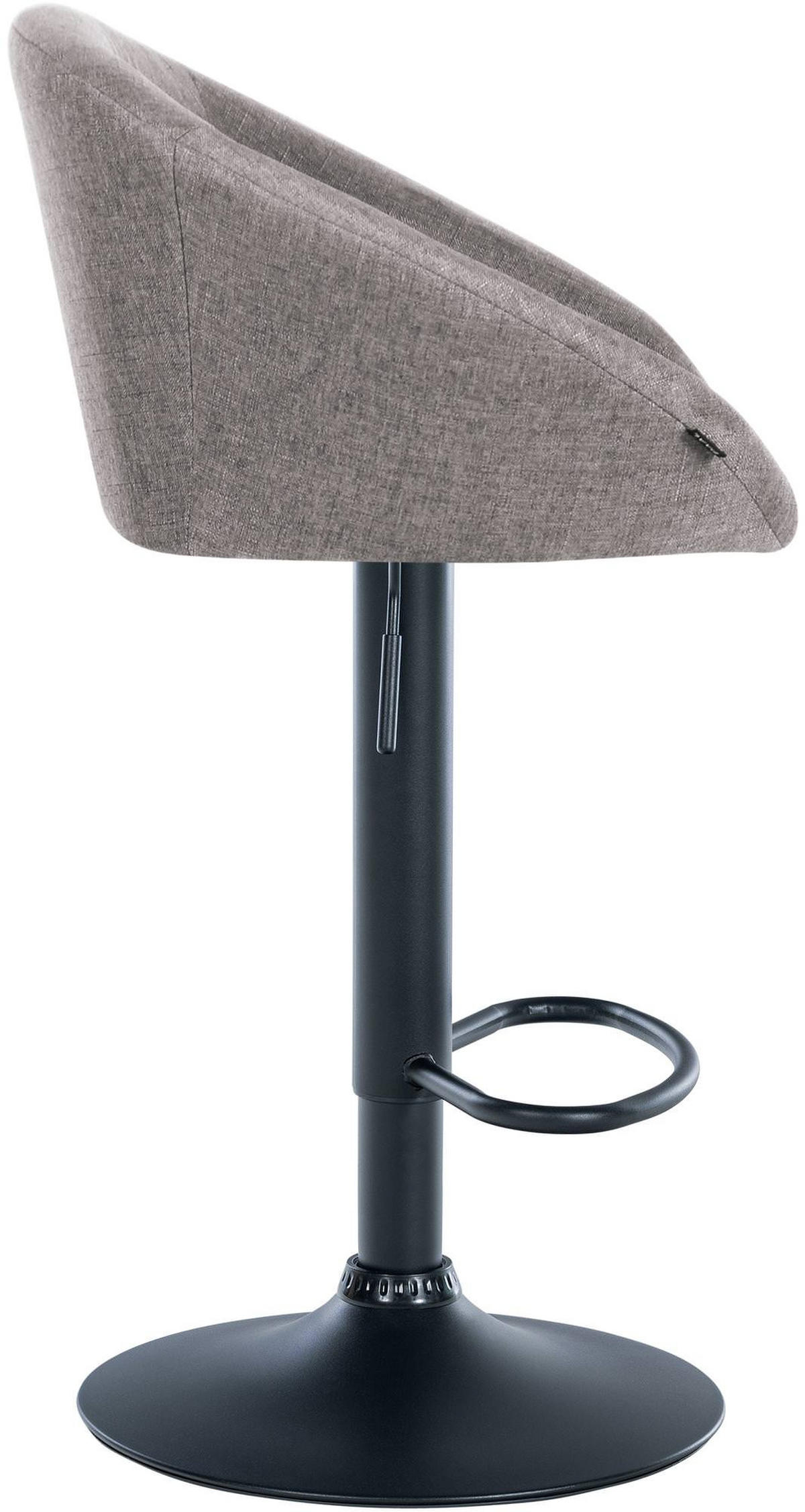 BARHOCKER Stoff hellgrau - Hellgrau, Textil (55/86/51cm) - CLP