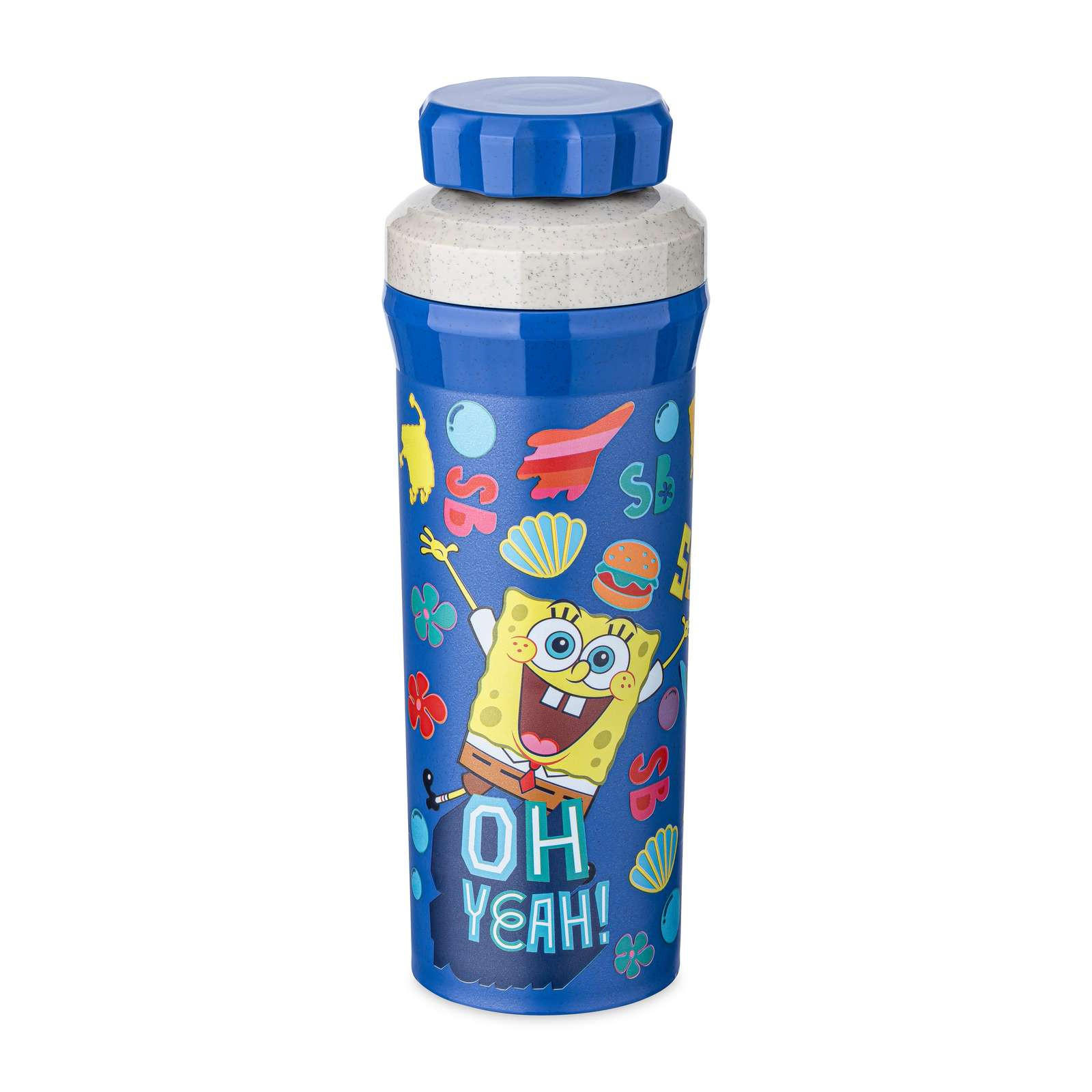 TRINKFLASCHE Olli SpongeBob 500 ml - Blau, Kunststoff (500L)