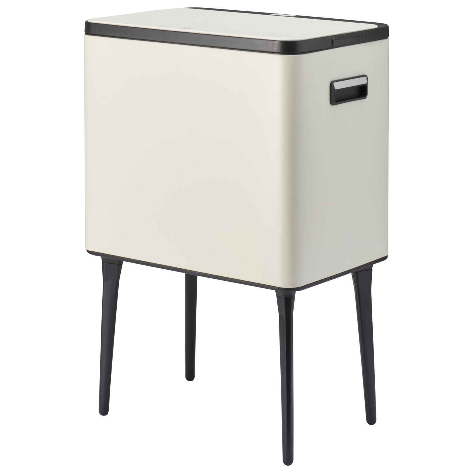 MÜLLEIMER Metall 35 l 45,5/30,5/68,5 cm - Weiß, Metall (30.5/68.5/45.5cm) - Storage solutions