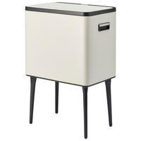 MÜLLEIMER Metall 35 l 45,5/30,5/68,5 cm - Weiß, Metall (30.5/68.5/45.5cm) - Storage solutions