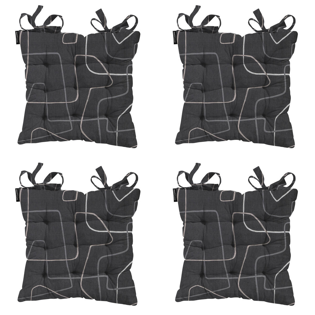 SITZKISSEN Joah 46/46 cm 4er-Set - Grau, Textil (46/8/46cm) - Madison