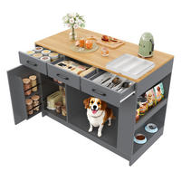 SERVIERWAGEN 120x46x85cm Grau mit Gewürzregal & verstellbaren Regalen - Grau, Holzwerkstoff (120/90/60cm) - Modfu