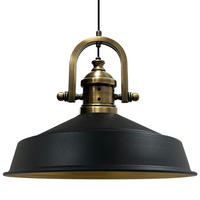 HÄNGELAMPE Industrial Asletl-Marine Vintage 41/33 cm - Schwarz, Metall (33/41/33cm) - Bamyum