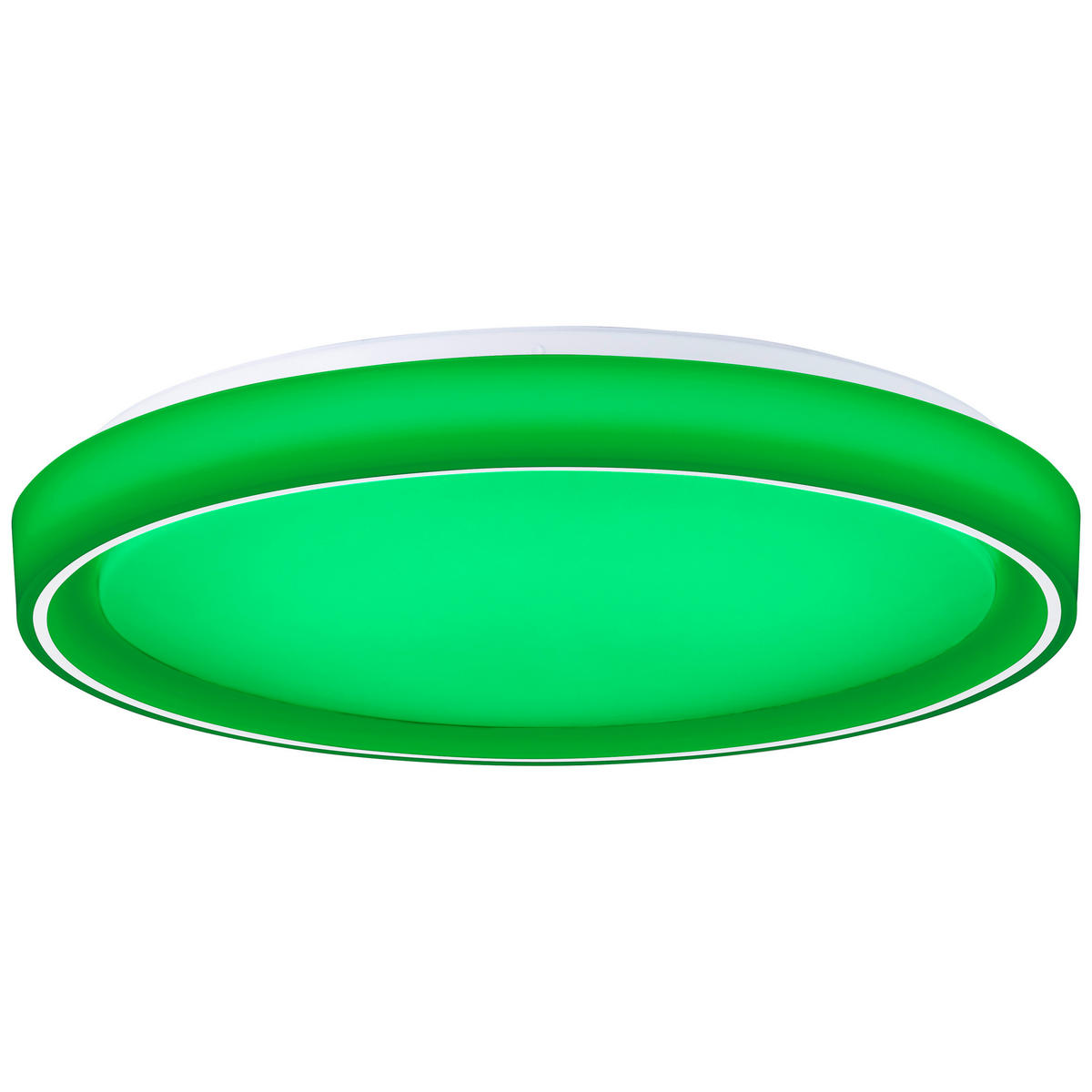 LED DECKENLEUCHTE Floco Weiß 49,5/49,5/7,5 cm - Weiß, Kunststoff (49.5/49.5/7.5cm) - Brilliant