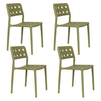 GARTENSTUHL Serra Grün - 4 er Set - Grün, Kunststoff (45.5/80/53cm) - Housecraft Living