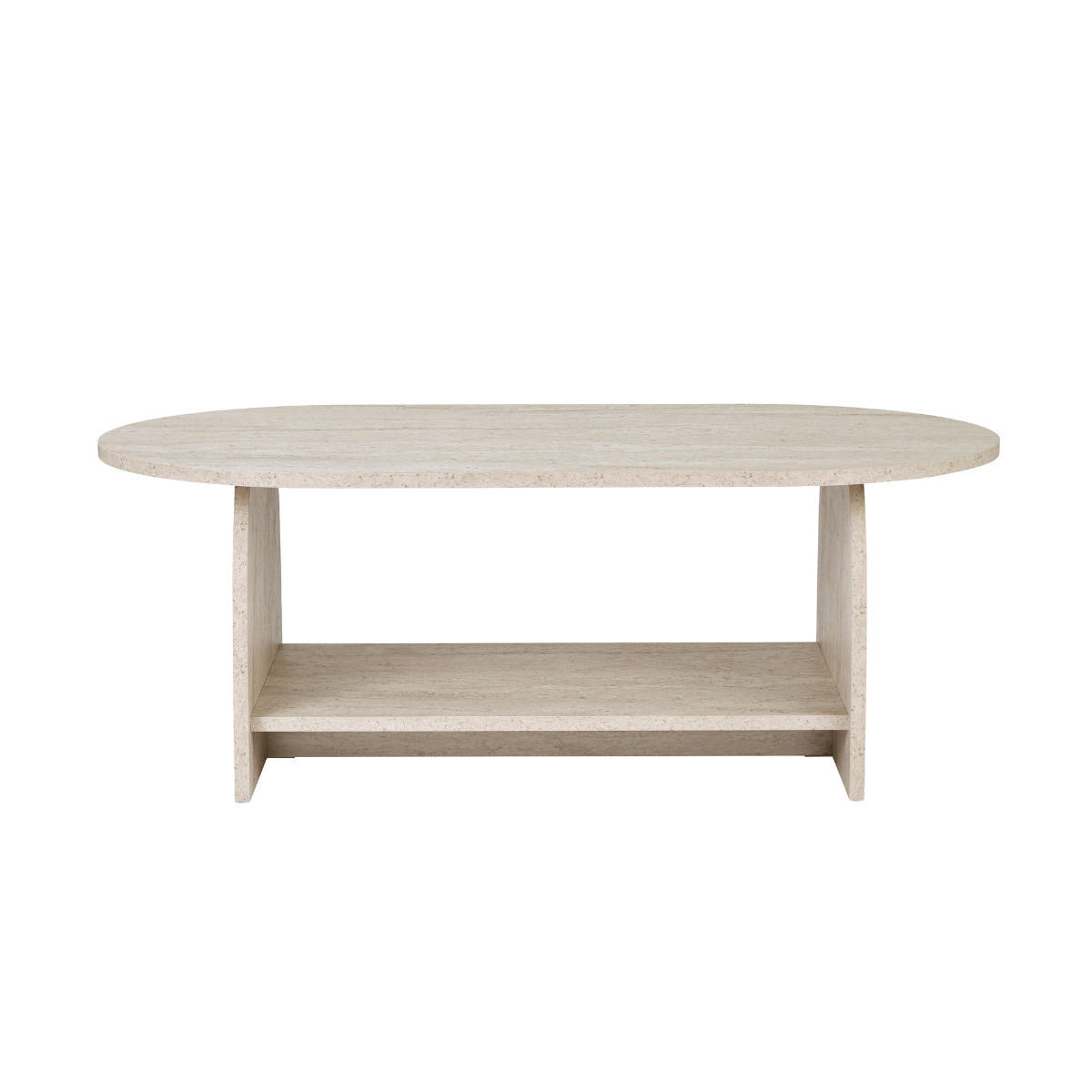 BEISTELLTISCH mit zwei Ablageflächen 60/40/110 cm - Beige, Holzwerkstoff (110/60/40cm) - Calicosy