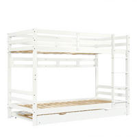 ETAGENBETT Ausziehbar Weiß 90x200cm - Weiß, Holz (90/200cm) - ComfortXL