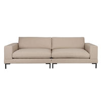 SOFA 3-SITZER Wester Cappuccino/ Beige - Beige, Holz (252/82/100cm) - Zuiver