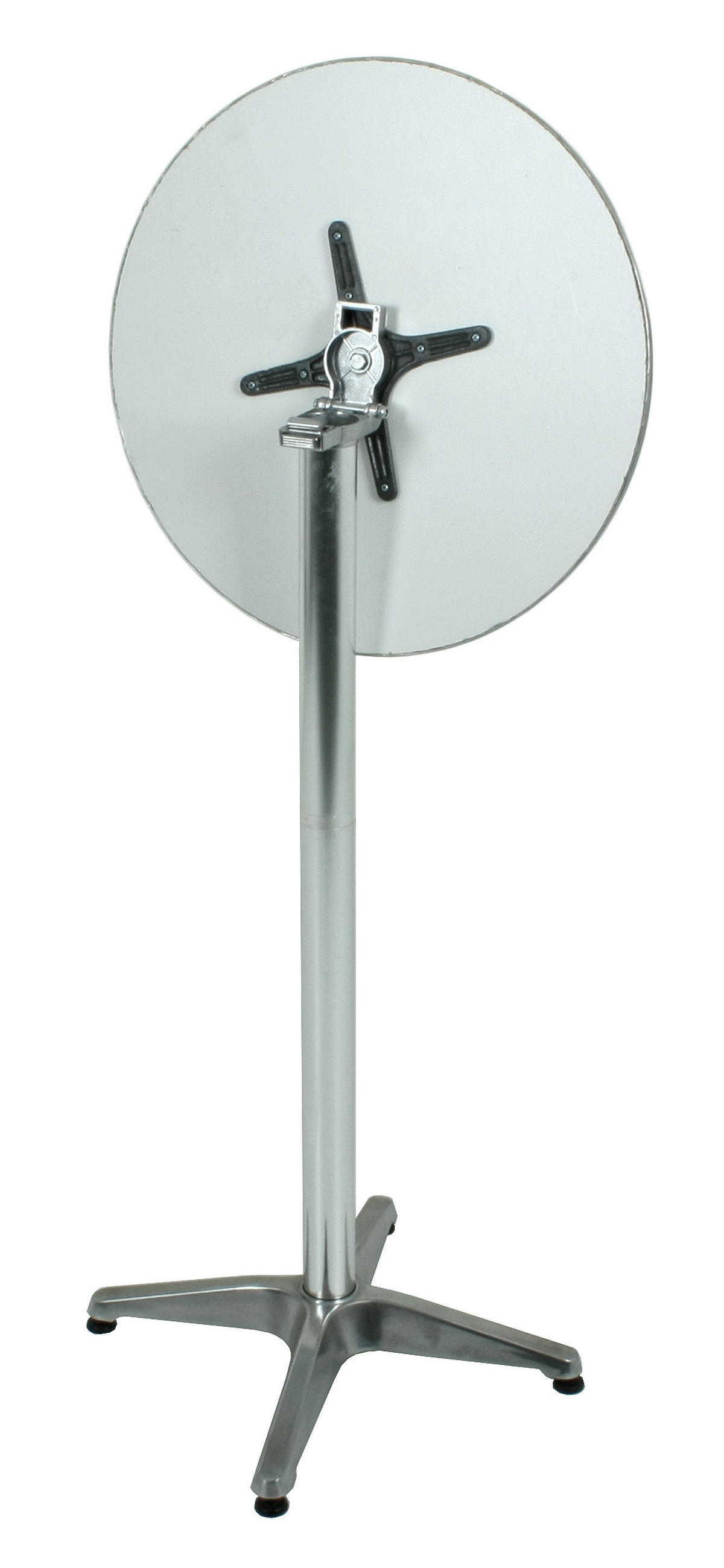 STEHTISCH Ivar Rund Alu-Gestell Silber 110x60x60cm - Silberfarben, Metall (60/60/110cm) - DELUKE