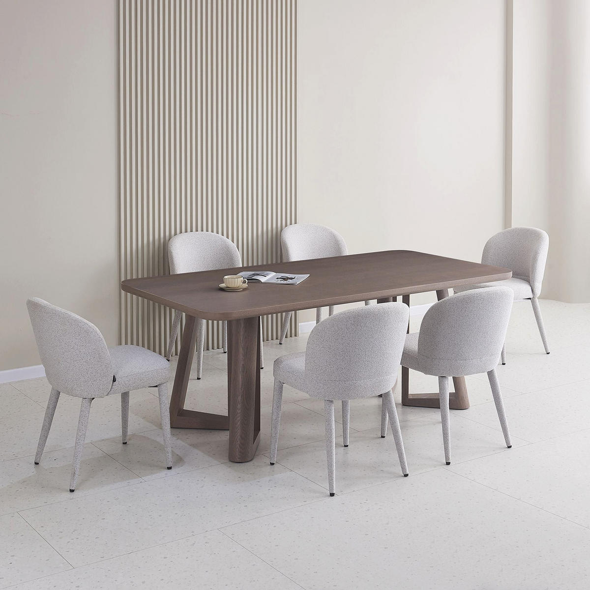 ESSZIMMERSTUHL Coases Hellgrau - Hellgrau, Textil/Metall (50/82/61cm) - Selsey