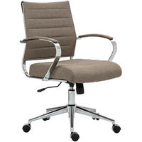 DREHSTUHL Stoff taupe - Taupe/Chromfarben, Leder/Textil (57/90/62cm) - CLP