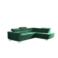 ECKSOFA mit Schlaffunktion und Bettkasten ATOM Grün Rechts - Grün, Holz/Textil (275/202cm) - Kaiser Möbel