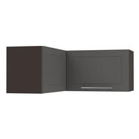 ECKHÄNGESCHRANK Kvantum W14/90/36 Graphit Matt / Lava Matt 90 / 90 / 36cm - Dunkelgrau/Graphitfarben, Holz/Holzwerkstoff (90/36/90cm) - Feldmann-Wohnen