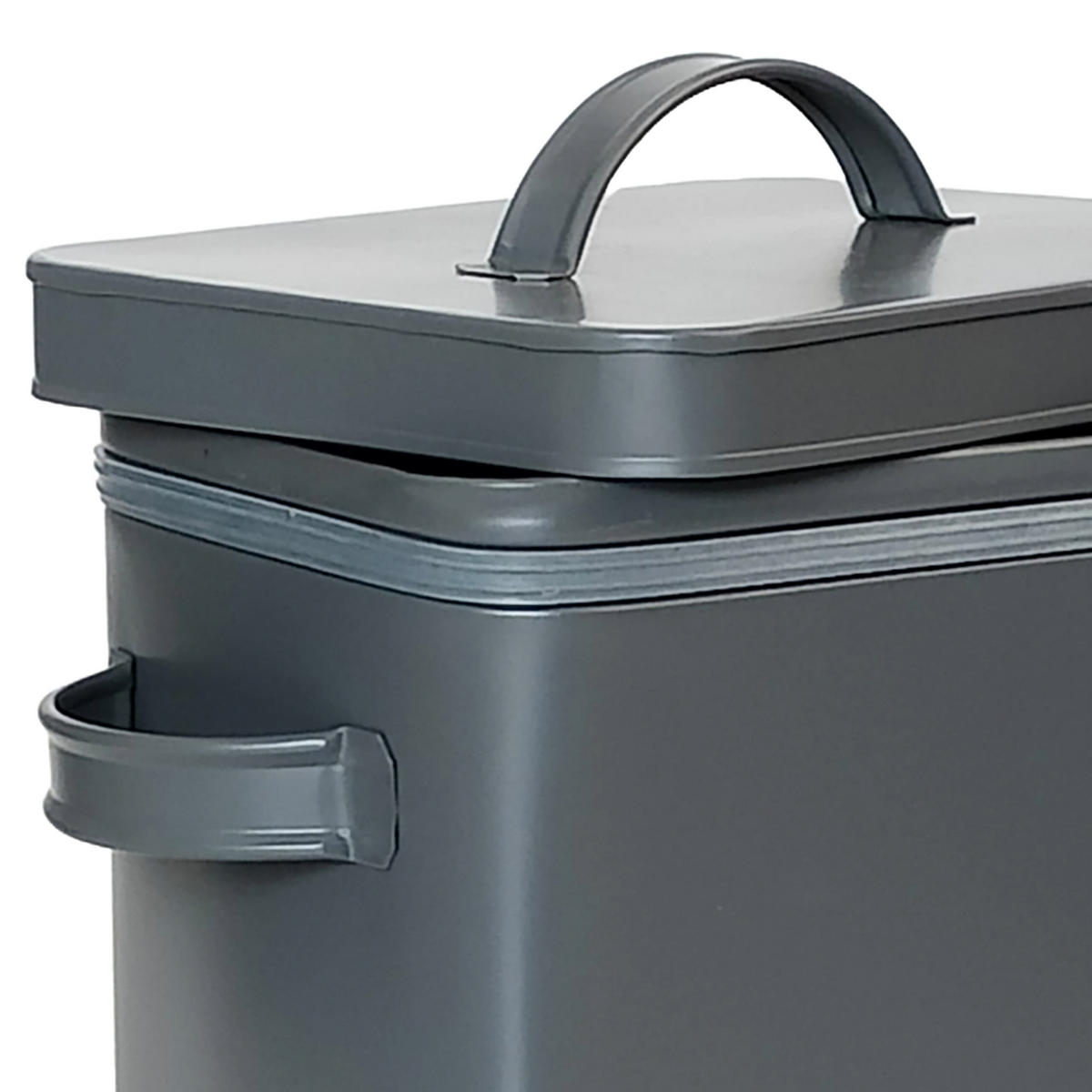 METALLBOX - Anthrazit, Kunststoff/Metall (24.5/27.5/16cm) - Relaxdays