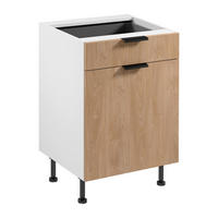 UNTERSCHRANK D60S1 P/L AX – Sorento Weiß Sonoma Eiche – Weiß / Sonoma Eiche - Weiß/Sonoma Eiche, Holzwerkstoff (60/87/52cm) - ROYAL24_MARKT