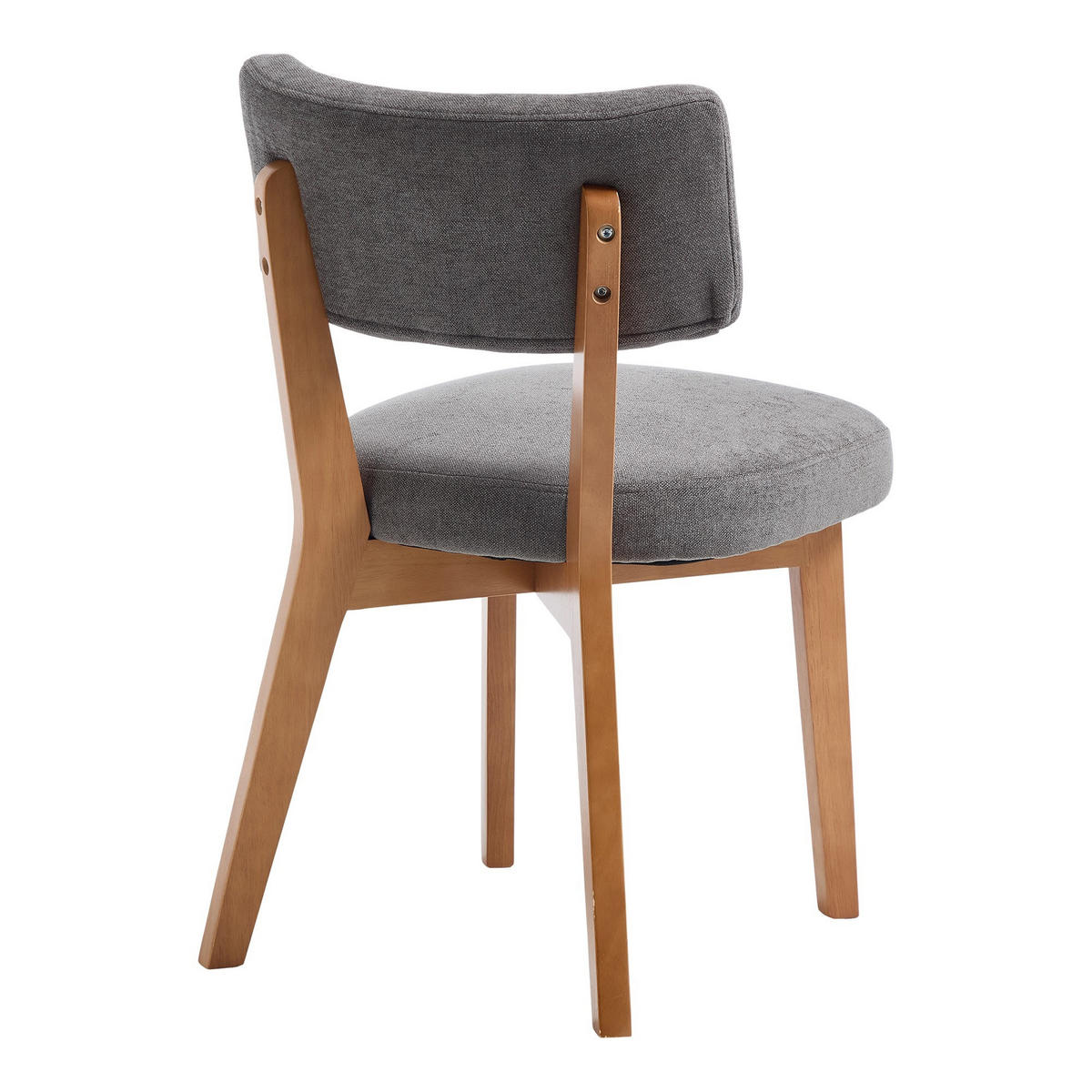 STÜHLE 2er-Set Esszimmerstuhl,Massivholz,Leinenstoff,Grau - Grau, Textil (47/77/54.5cm) - LVHOM