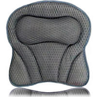 BADEKISSEN – 40 x 42 x 6 cm – Weiß - Grau, Textil (40/42cm)