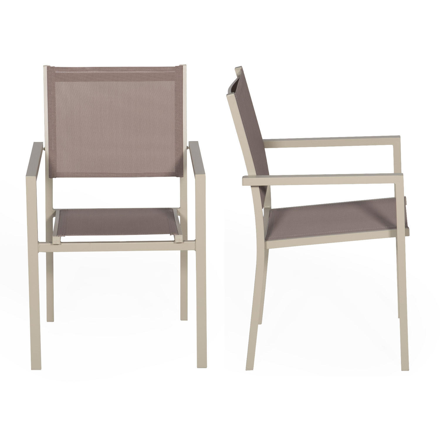 GARTENSTÜHLE Taupe 6er-Set - Braun, Kunststoff (57/89.5/56.5cm) - Happy Garden