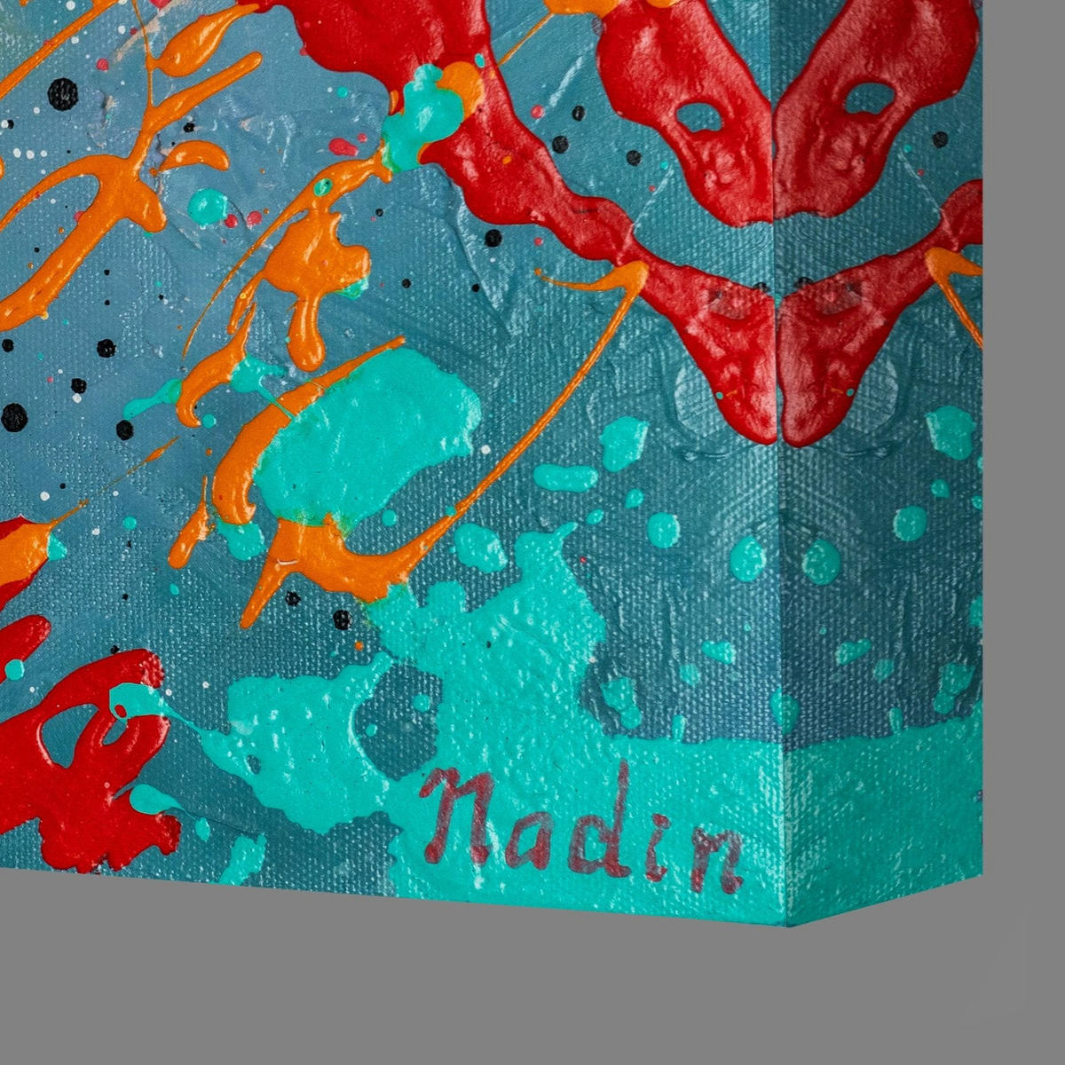 GEMÄLDE Heißer Sommer auf Keilrahmen 140x70 cm - Rot, Holz (140/70cm) - YS-art gallery