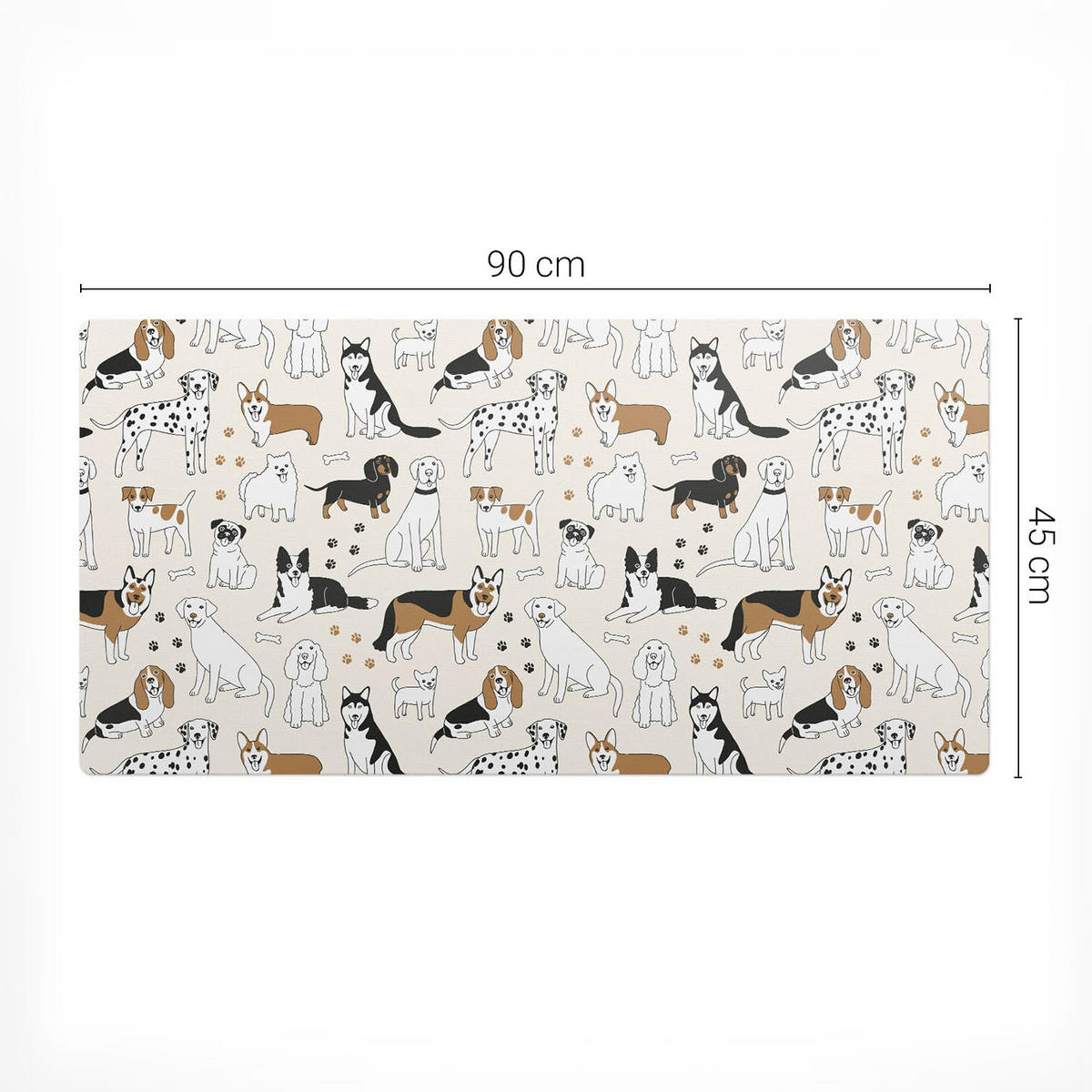 SCHREIBTISCHUNTERLAGE 90x45 cm Beige - Sandfarben, Kunststoff (1.6/90/45cm) - Wallfluent