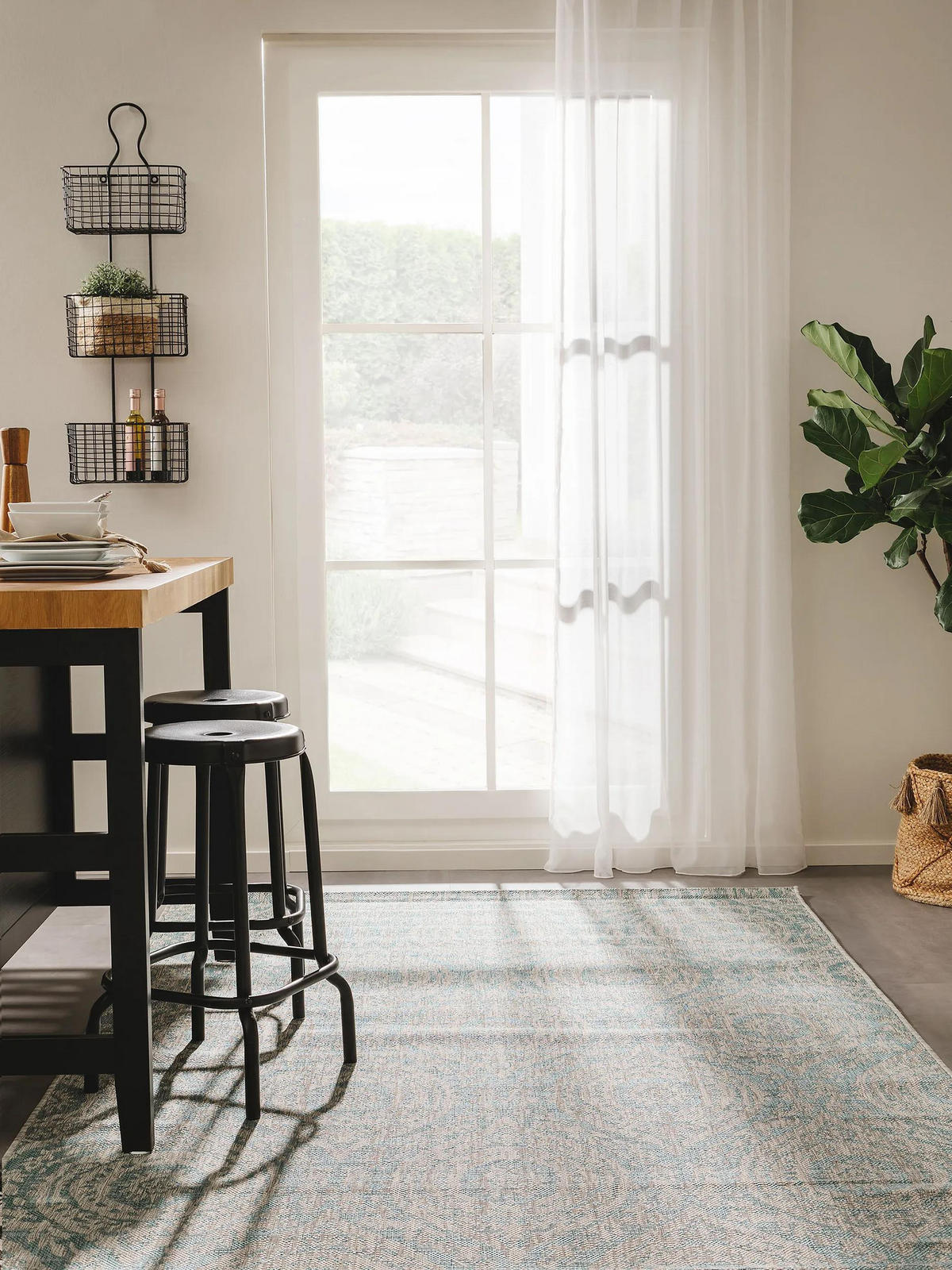 OUTDOORTEPPICH Cleo Beige/Türkis 240x340 cm - Beige, Textil (240/340cm) - benuta Nest