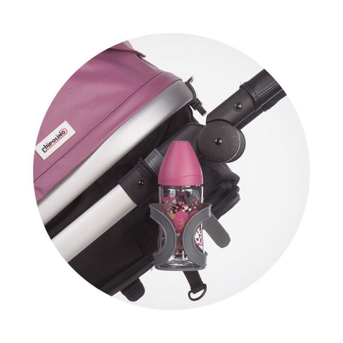 KINDERWAGENFLASCHENHALTER CUPH01701BL Getränkehalter, universell passend für Dreiräder und Kinderwagen - Schwarz, Kunststoff (7/14/7cm) - Chipolino