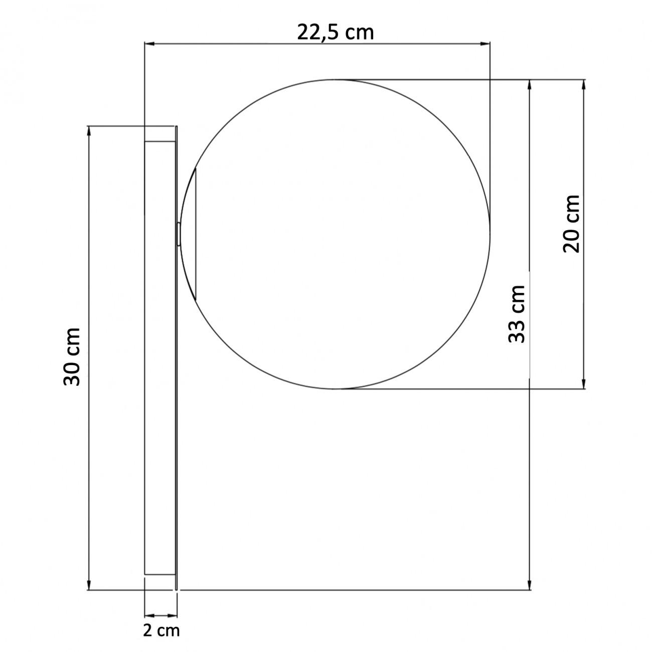 WANDLEUCHTE Oromia, Messing und Weiß, 33cm - Messingfarben, Glas (22.5/33/20cm) - KOSILUM