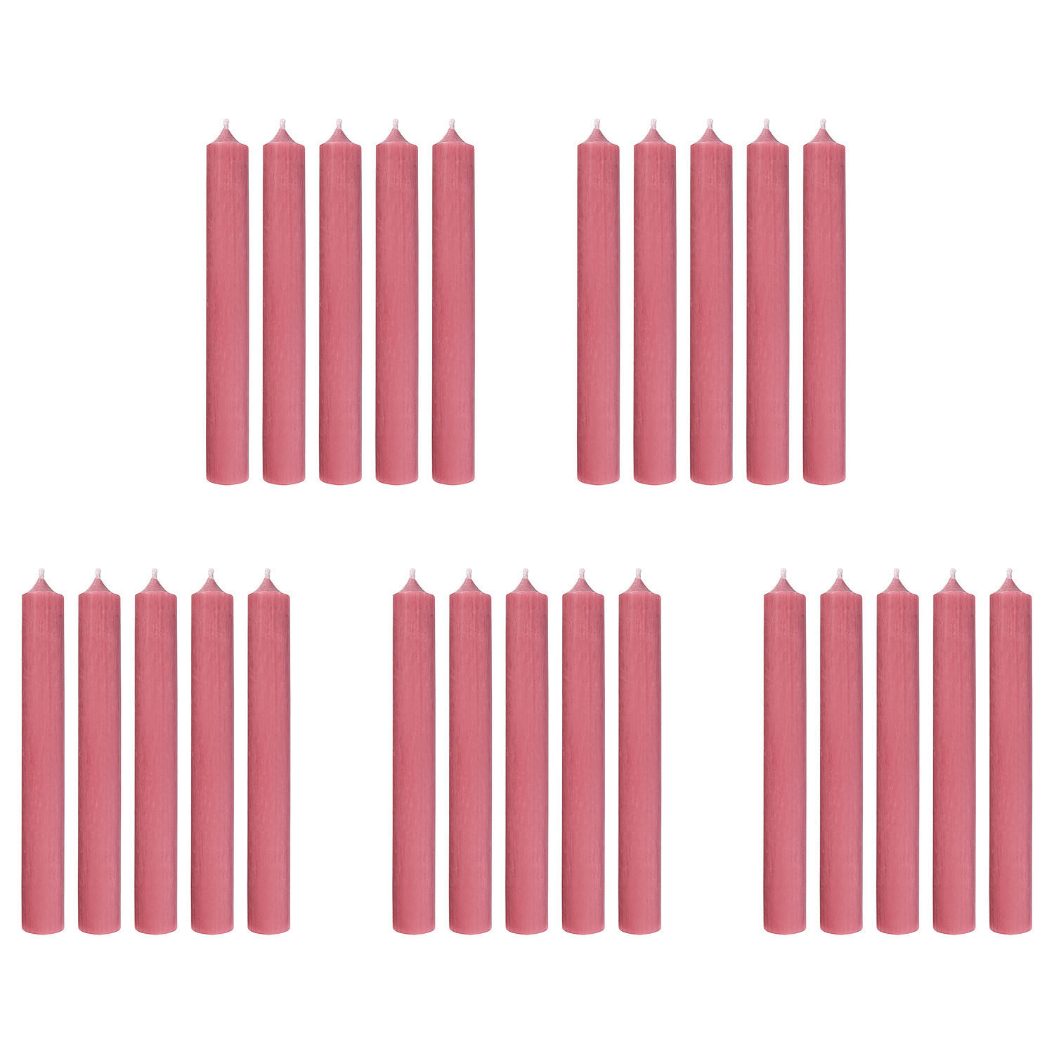 STABKERZE (25er Set) Rainbow - Rosa, Paraffin (2.2/18/2.2cm) - Butlers