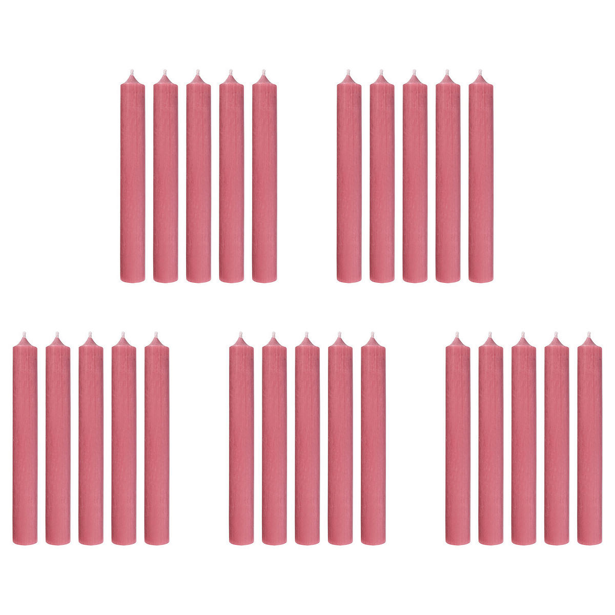 STABKERZE (25er Set) Rainbow - Rosa, Paraffin (2.2/18/2.2cm) - Butlers