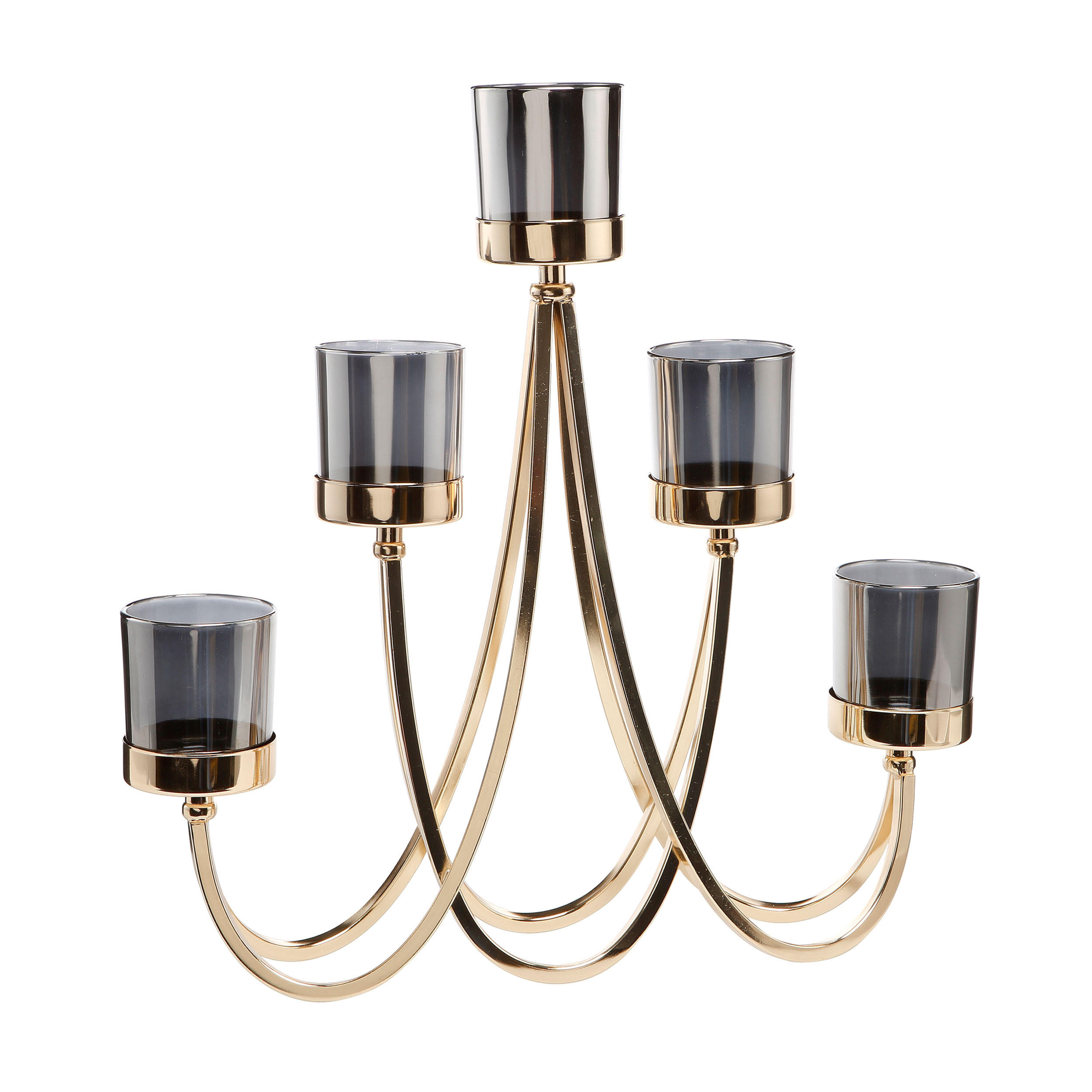 KERZENHALTER Gold, Metall-Kombi, Bunt, 35 cm - Multicolor, Keramik (9/35/40.5cm) - Goebel
