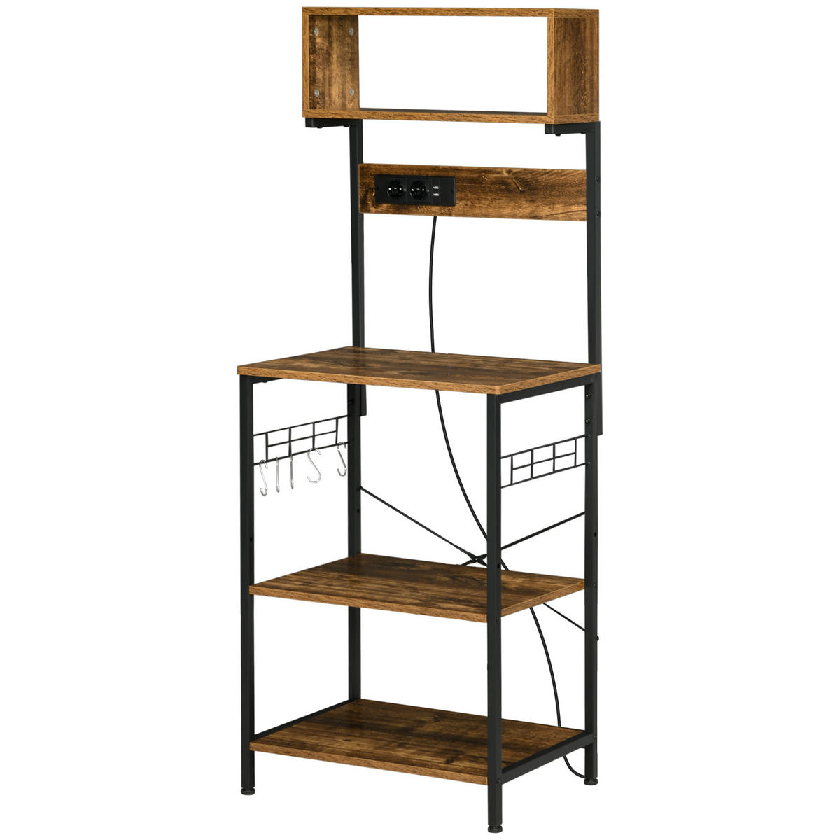 KÜCHENREGAL Braun 1 Stück - Braun, Holzwerkstoff (42/153/60cm) - GiPP