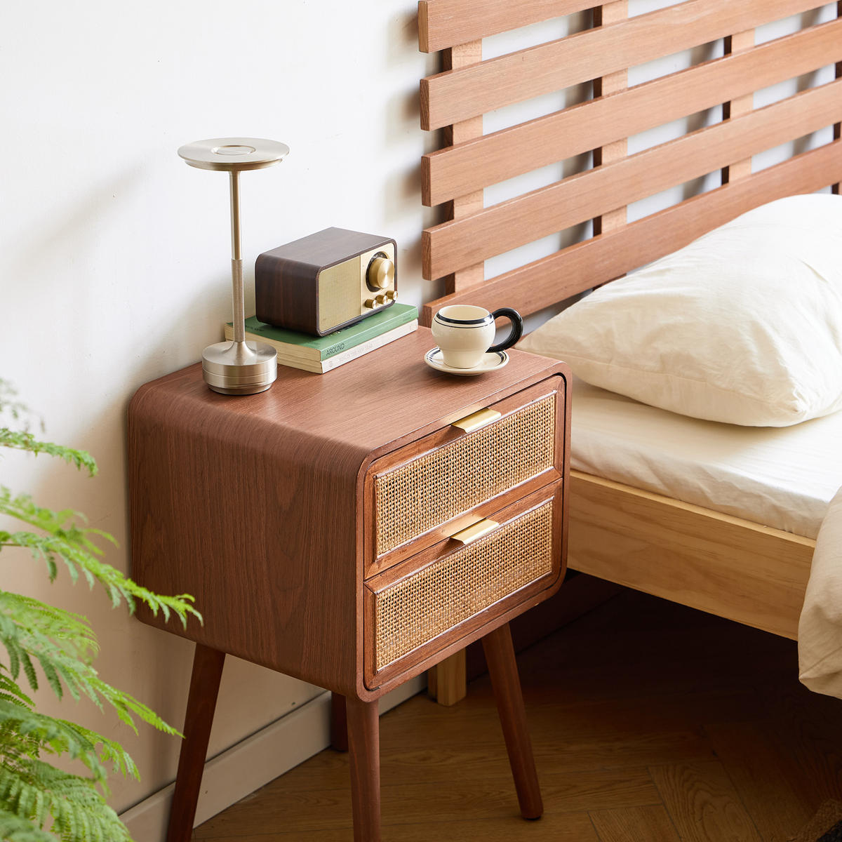 NACHTTISCH Rechteckig Braun 40 x 36 x 64 cm - Braun, Holz (42/62/34cm) - Nordlys