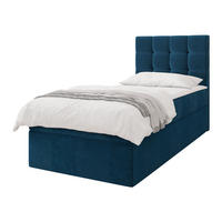 BOXBETT Luanda Single - Blau/Schwarz, Holz/Kunststoff (100/200cm) - MIRJAN24