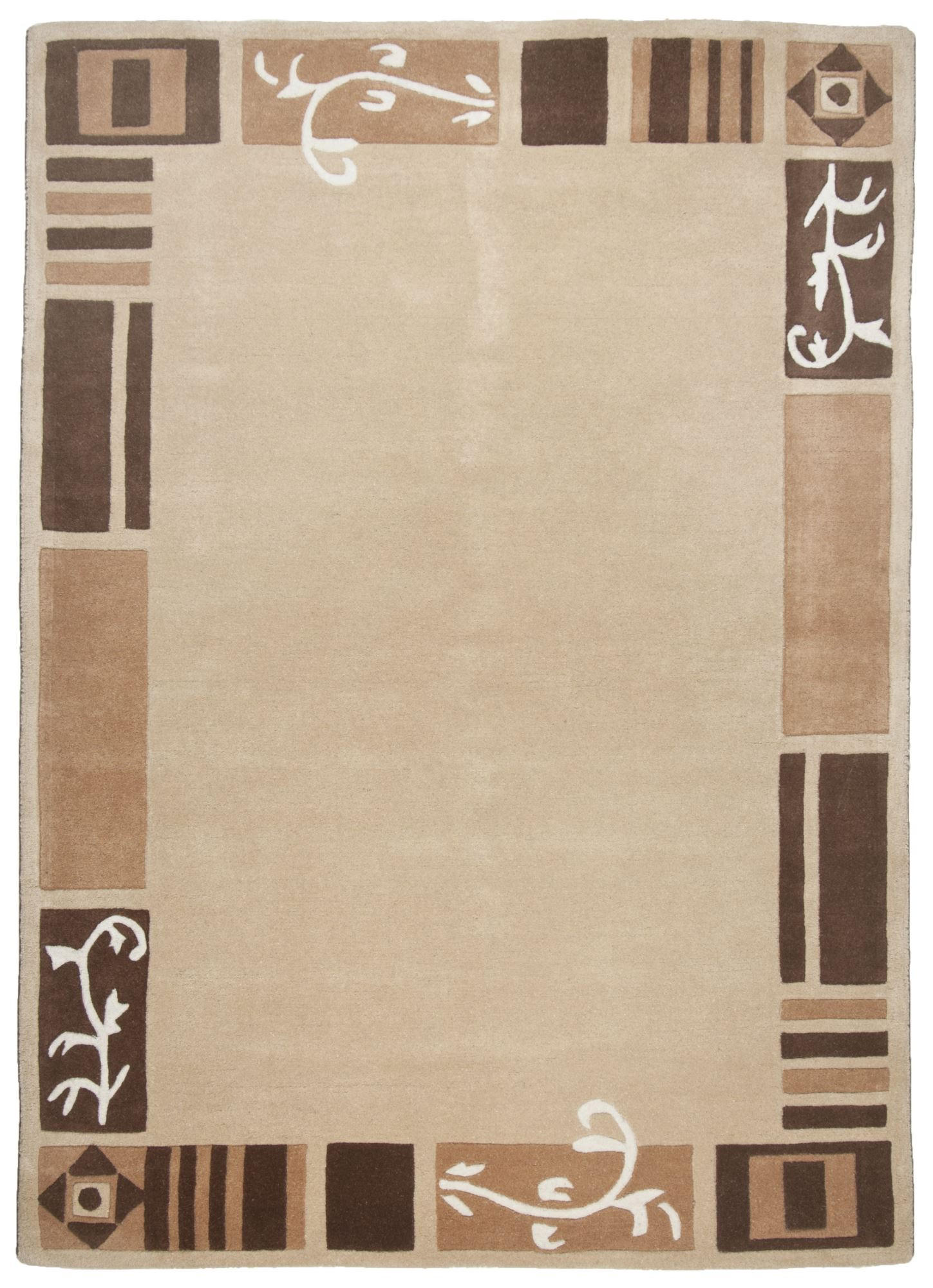 Theko Handtuftteppich Beige 140x200 cm