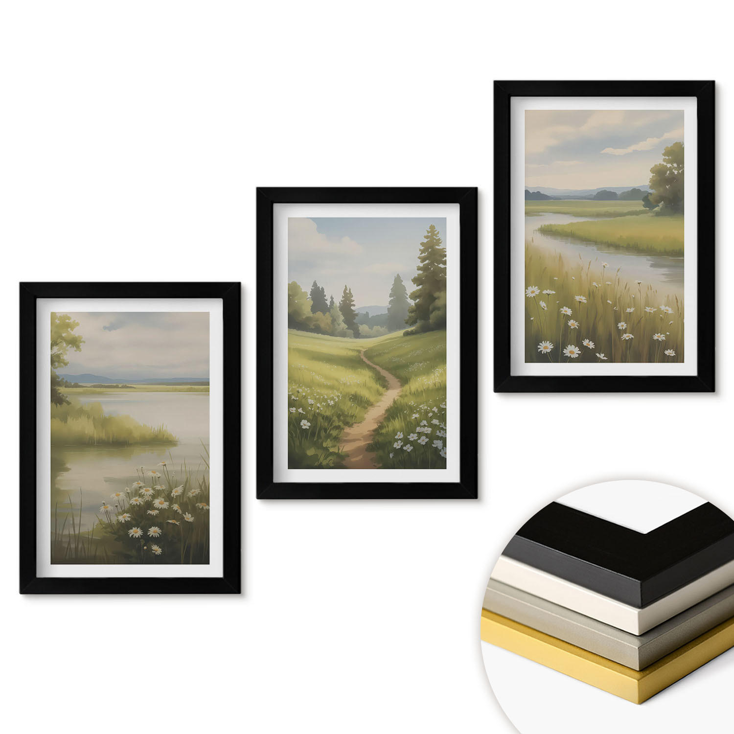 ArtPrintCave Wandbilder Schwarz 20x30 cm