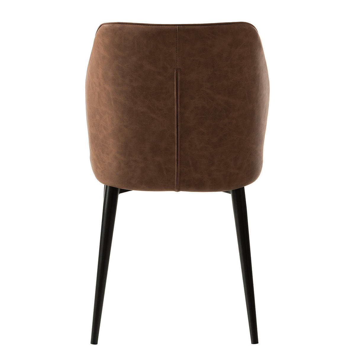 ESSZIMMERSTUHL - 2er-Set - Kunstleder / Stahl - Braun, Kunststoff/Metall (49/84/61cm) - home24